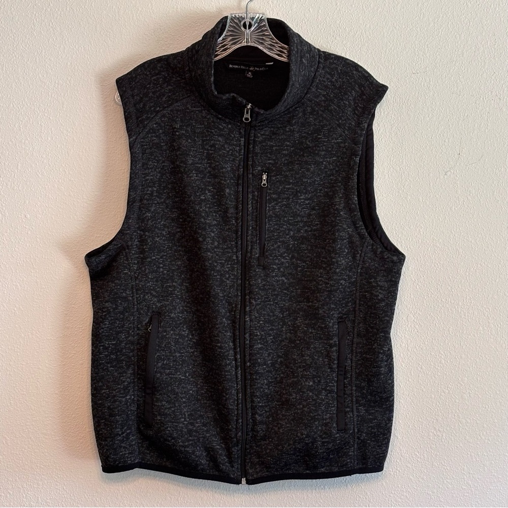 EUC Beverly Hills Polo Club Men's Charcoal Vest Size XL